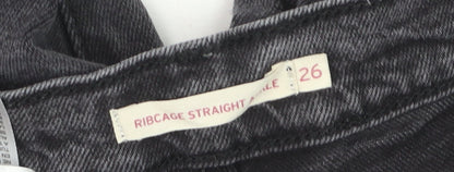 Levi's Women's Grey Ribcage Straight High Rise Jeans Size 26