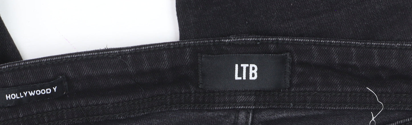LTB Mens Black Slim Straight Jeans W34 L32 Stretch Denim