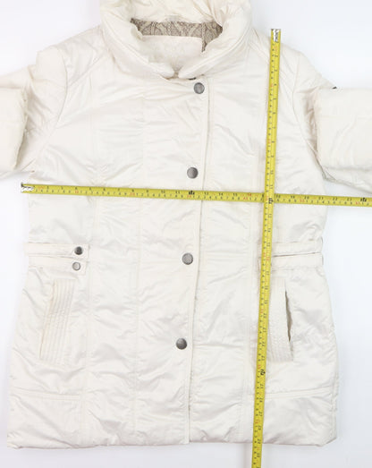 Wega Fashion Women's Ivory Puffer Jacket Size 14 Winter Coat