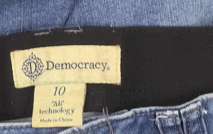 Democracy Womens Blue Size 10 Mid Rise Skinny Stretch Jeans