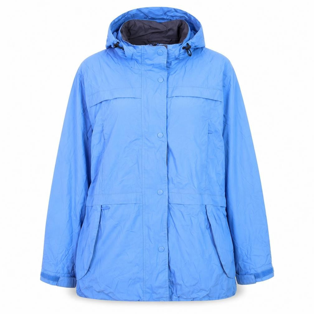 Jack Murphy Women's Blue Waterproof Hooded Rain Coat UK 14