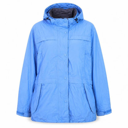 Jack Murphy Women's Blue Waterproof Hooded Rain Coat UK 14