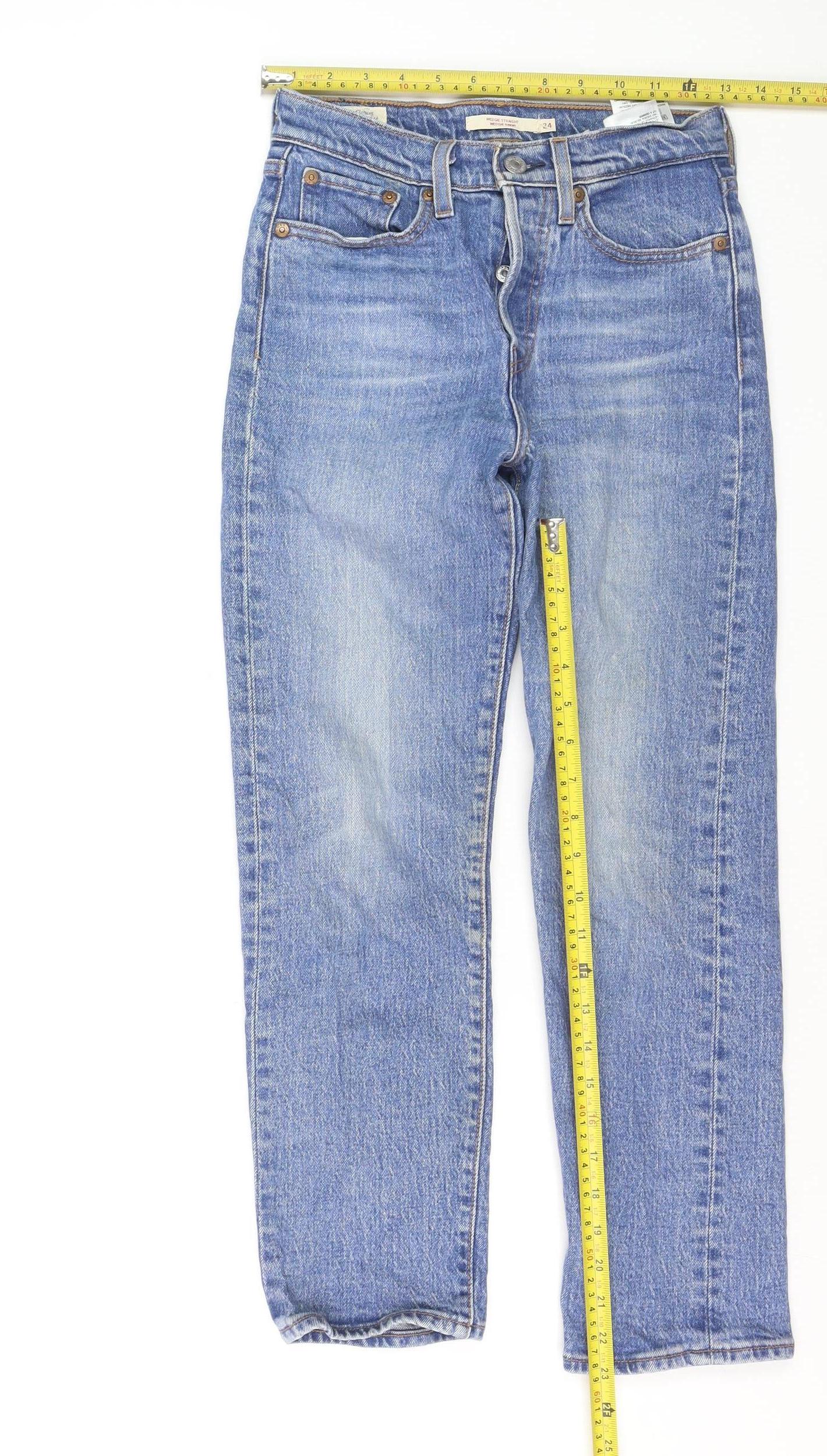 Levi's Women's Blue Wedgie Straight High Rise Jeans Size 24