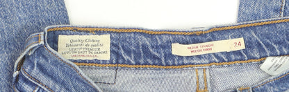 Levi's Women's Blue Wedgie Straight High Rise Jeans Size 24