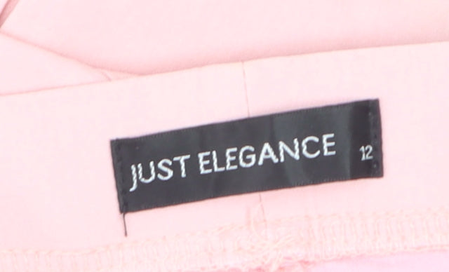 Just Elegance Women's Pink Capri Leggings Size 12 Stretch Cotton