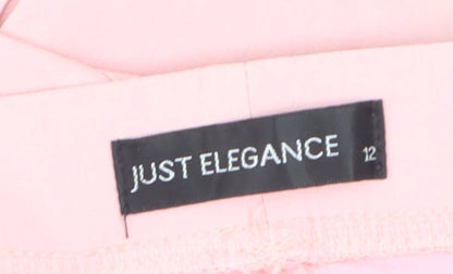 Just Elegance Women's Pink Capri Leggings Size 12 Stretch Cotton