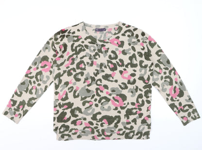 Marks and Spencer Women Multicoloured Animal Print Jumper Size 16