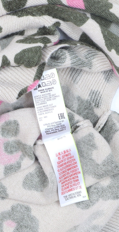 Marks and Spencer Women Multicoloured Animal Print Jumper Size 16
