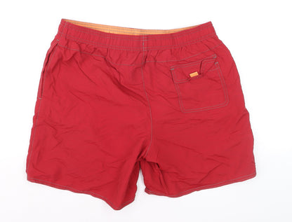 Firefly Mens Red Swim Shorts Medium Elastic Waist Quick Dry