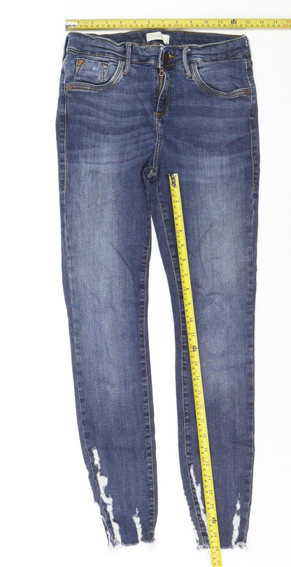 River Island Womens Blue Size 10 Skinny Distressed Stretch Jeans