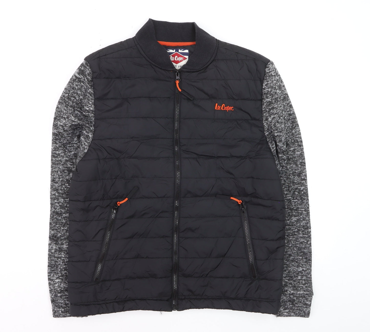 Lee Cooper Men's Black Quilted Bomber Jacket M