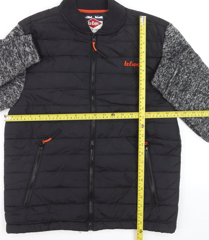 Lee Cooper Men's Black Quilted Bomber Jacket M