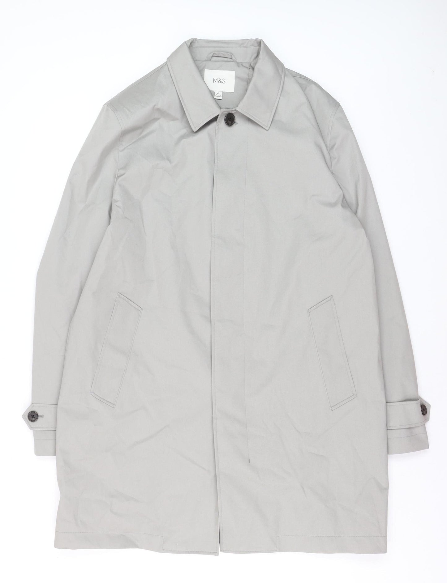 Marks and Spencer Women’s Grey Long Trench Coat Size L