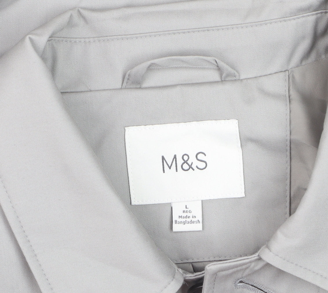 Marks and Spencer Women’s Grey Long Trench Coat Size L