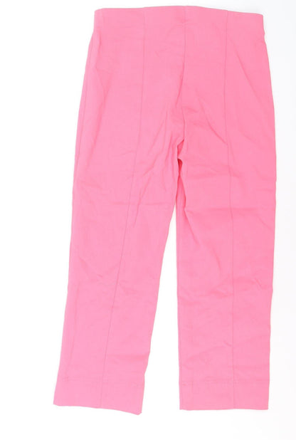 Dunnes Women’s Pink Cropped Slim Fit Stretch Trousers Size S