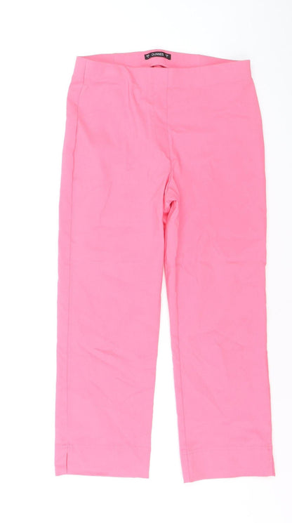 Dunnes Women’s Pink Cropped Slim Fit Stretch Trousers Size S