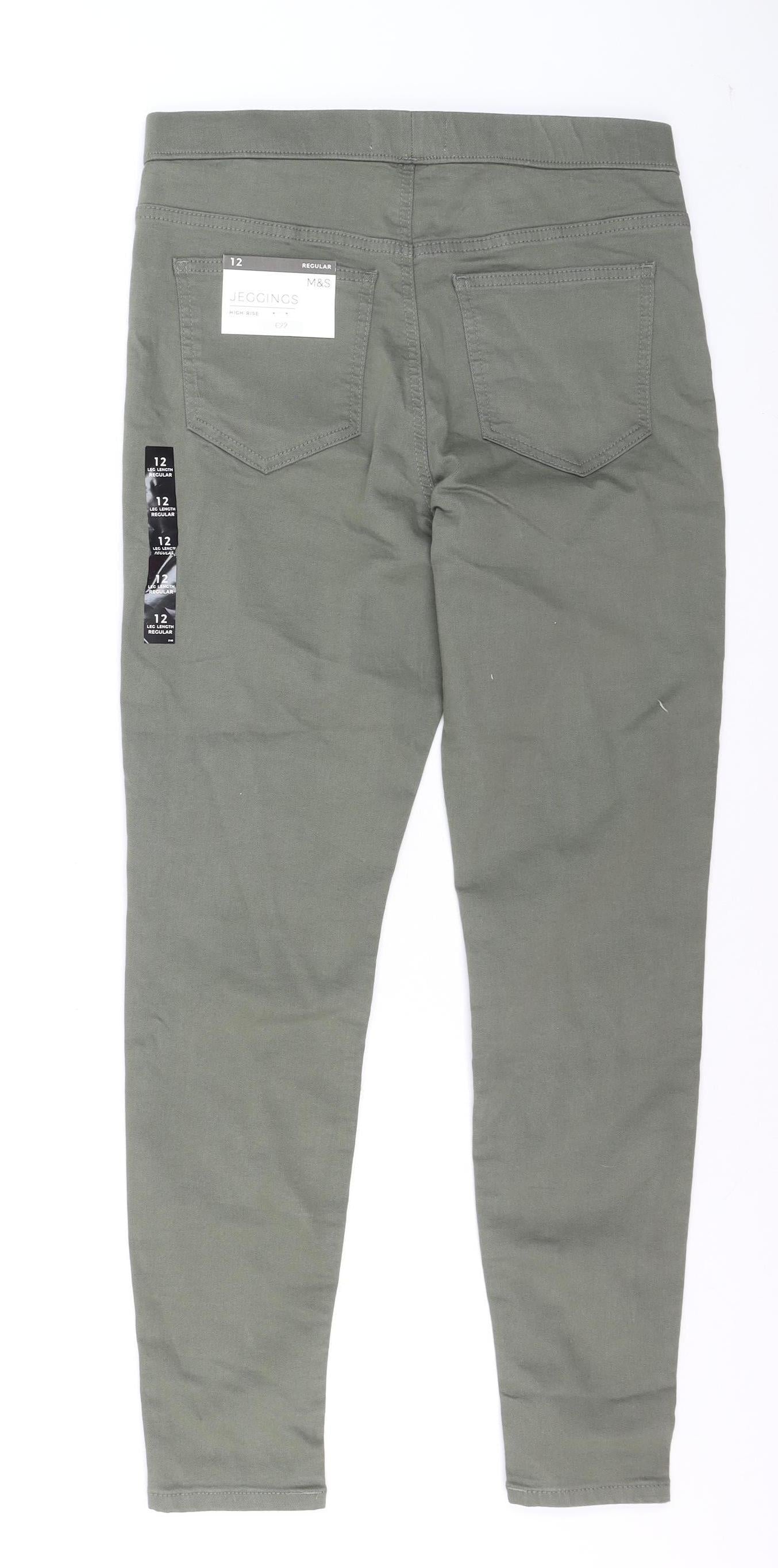 Marks and Spencer Women’s Green High Rise Slim Jegging Jeans Size 12