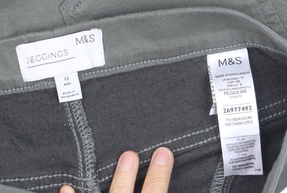 Marks and Spencer Women’s Green High Rise Slim Jegging Jeans Size 12
