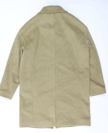 Marks and Spencer Women Beige Button Overcoat Size 10 Regular