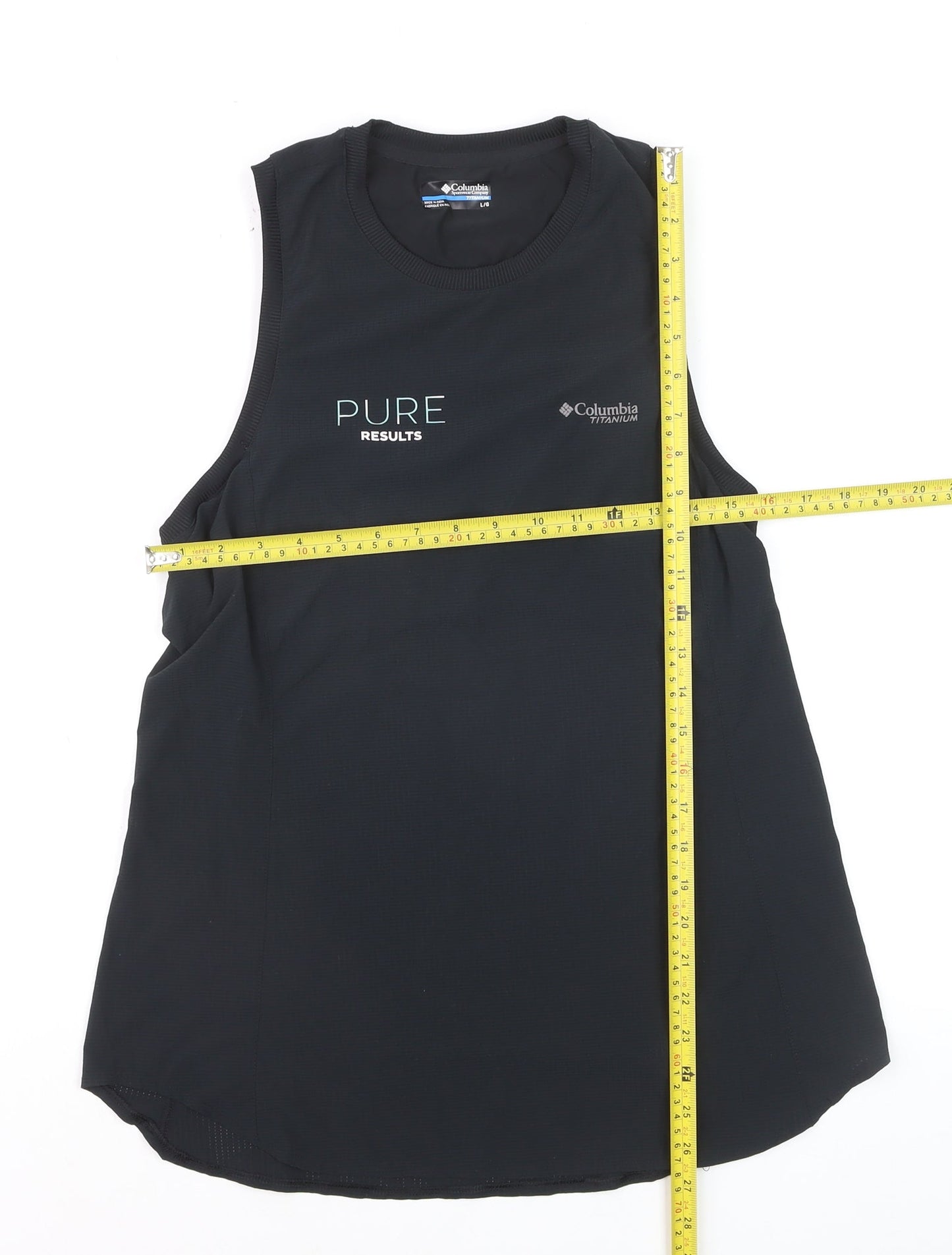 Columbia Women Black Tank Top L Sleeveless Quick Dry Sportswear