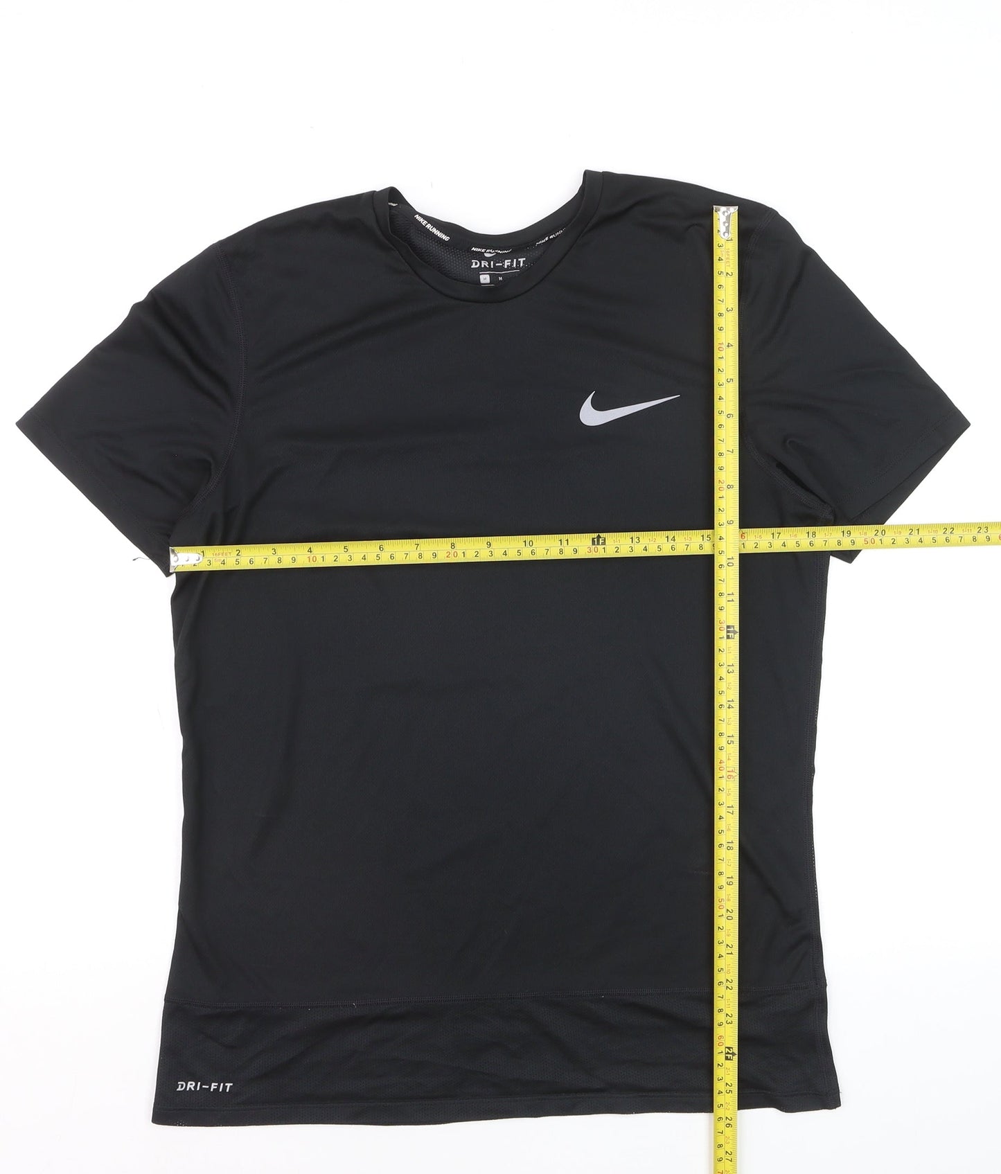 Nike Women’s Black Dri-FIT Running T-Shirt M Lightweight Athletic Top