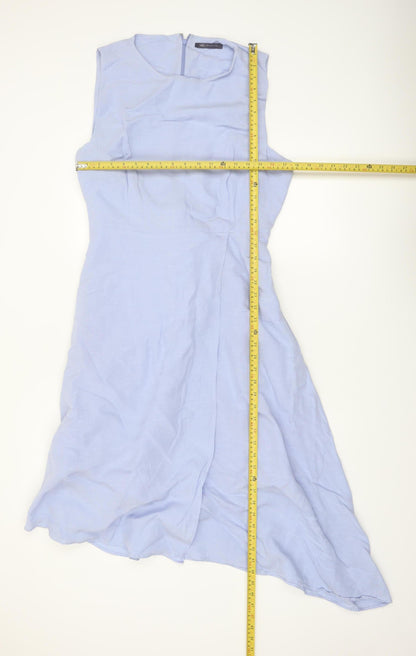 Marks and Spencer Women's Blue Size 16 Asymmetric Dress
