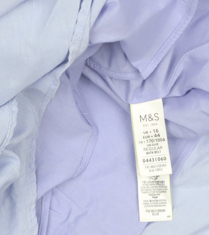 Marks and Spencer Women's Blue Size 16 Asymmetric Dress