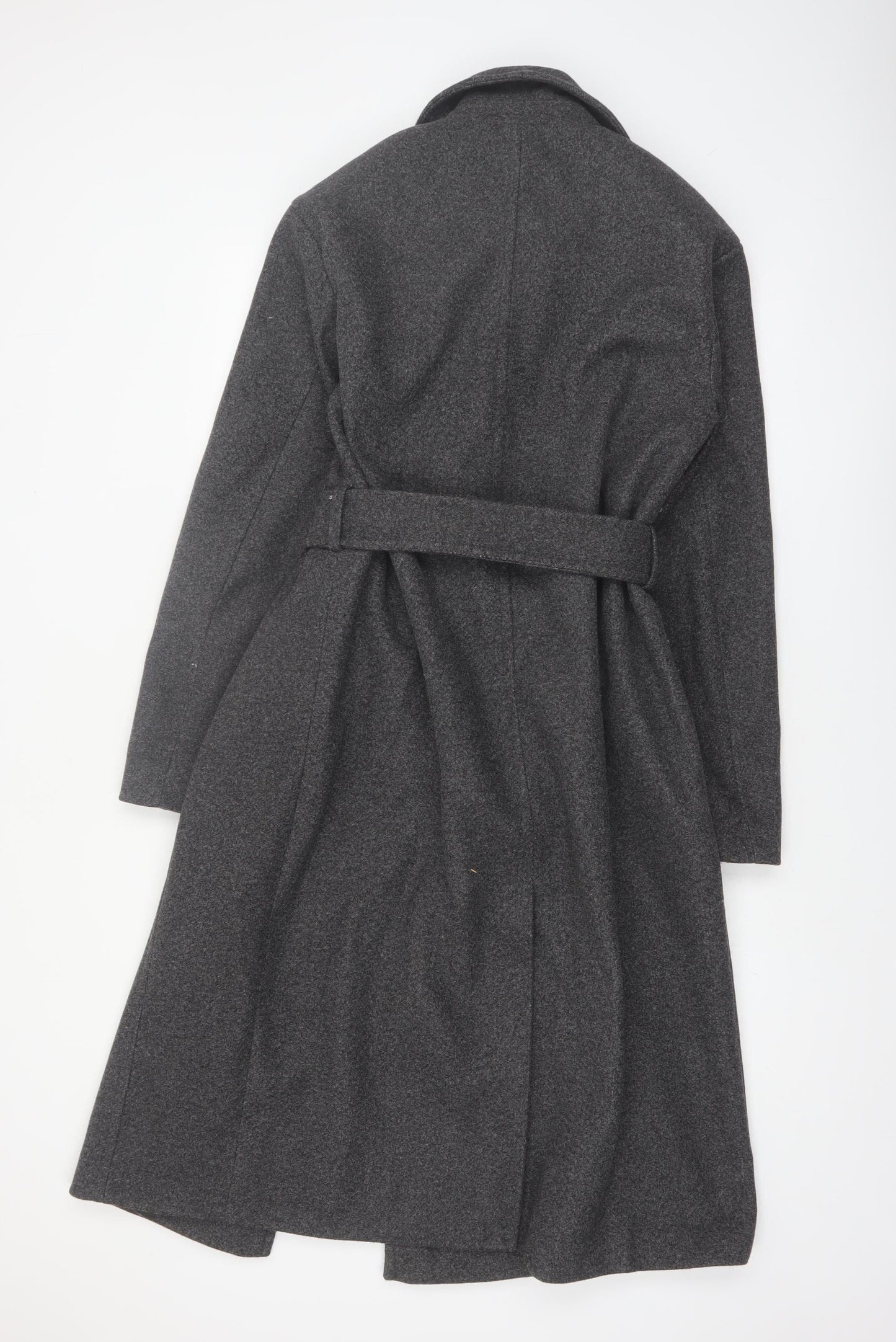 Dunnes Women Grey Long Belted Trench Coat Size S