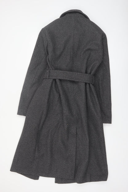 Dunnes Women Grey Long Belted Trench Coat Size S