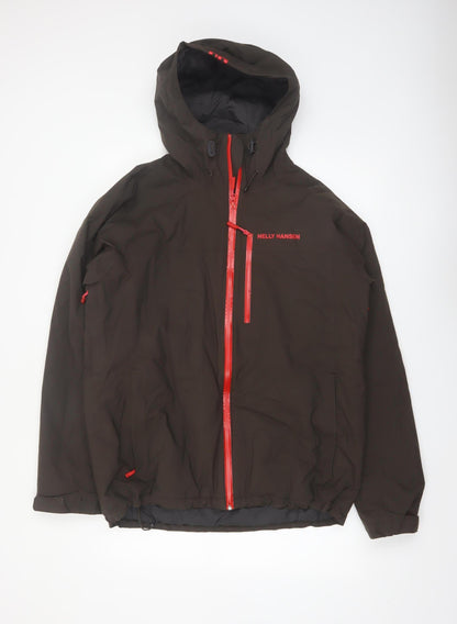 Helly Hansen Men's Black Hooded Waterproof Outdoor Jacket L