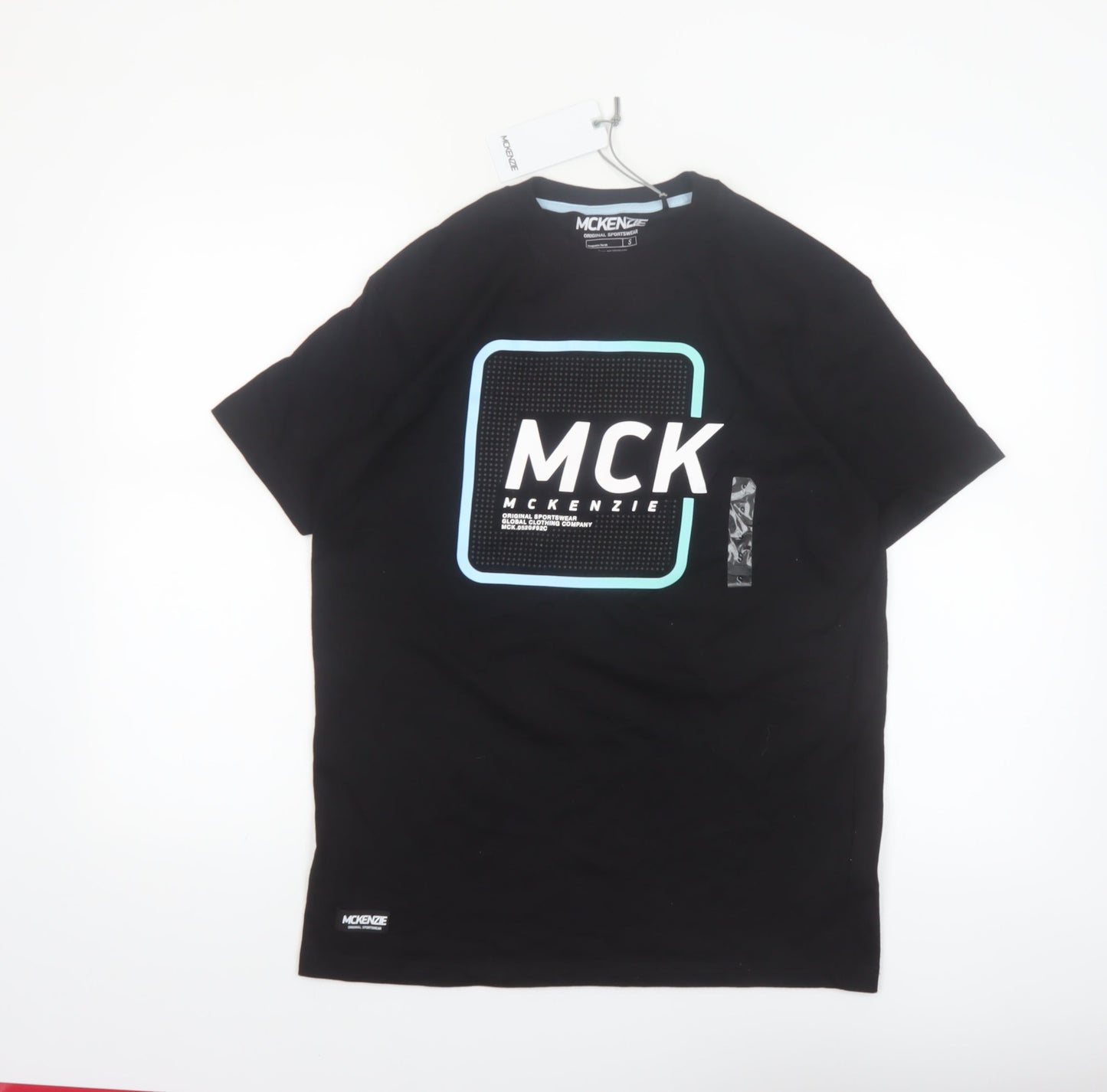 McKenzie Men's Black Graphic Cotton Short Sleeve T-Shirt Size S