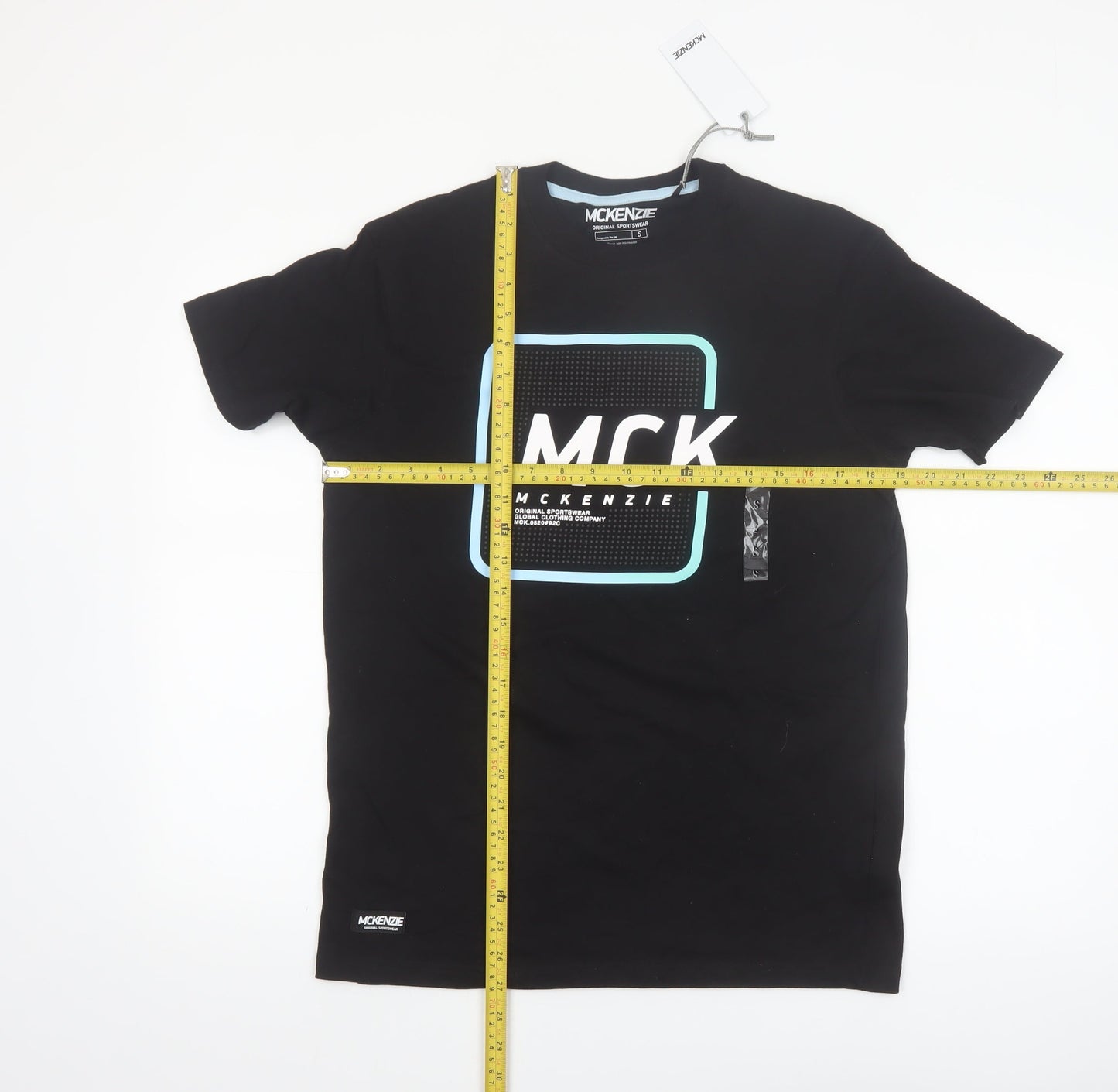 McKenzie Men's Black Graphic Cotton Short Sleeve T-Shirt Size S