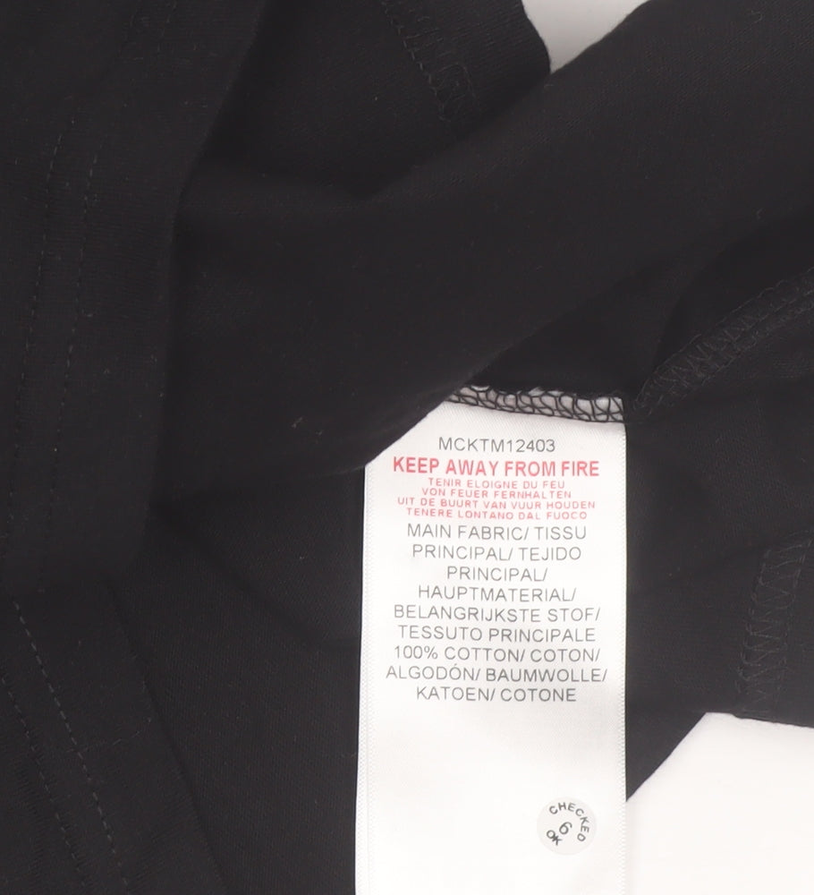 McKenzie Men's Black Graphic Cotton Short Sleeve T-Shirt Size S