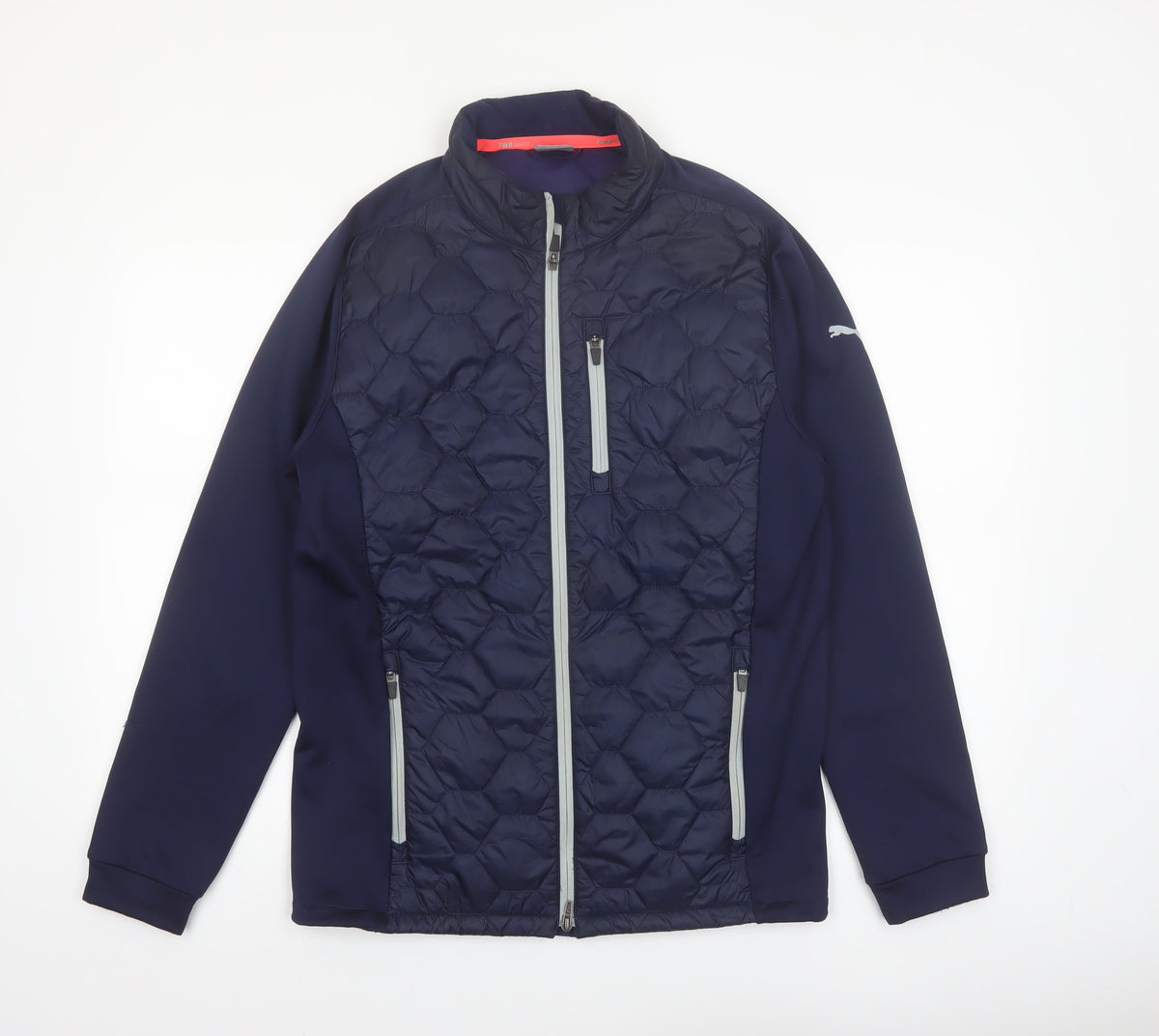 Puma Men’s Blue Softshell Quilted Puffer Jacket Size M