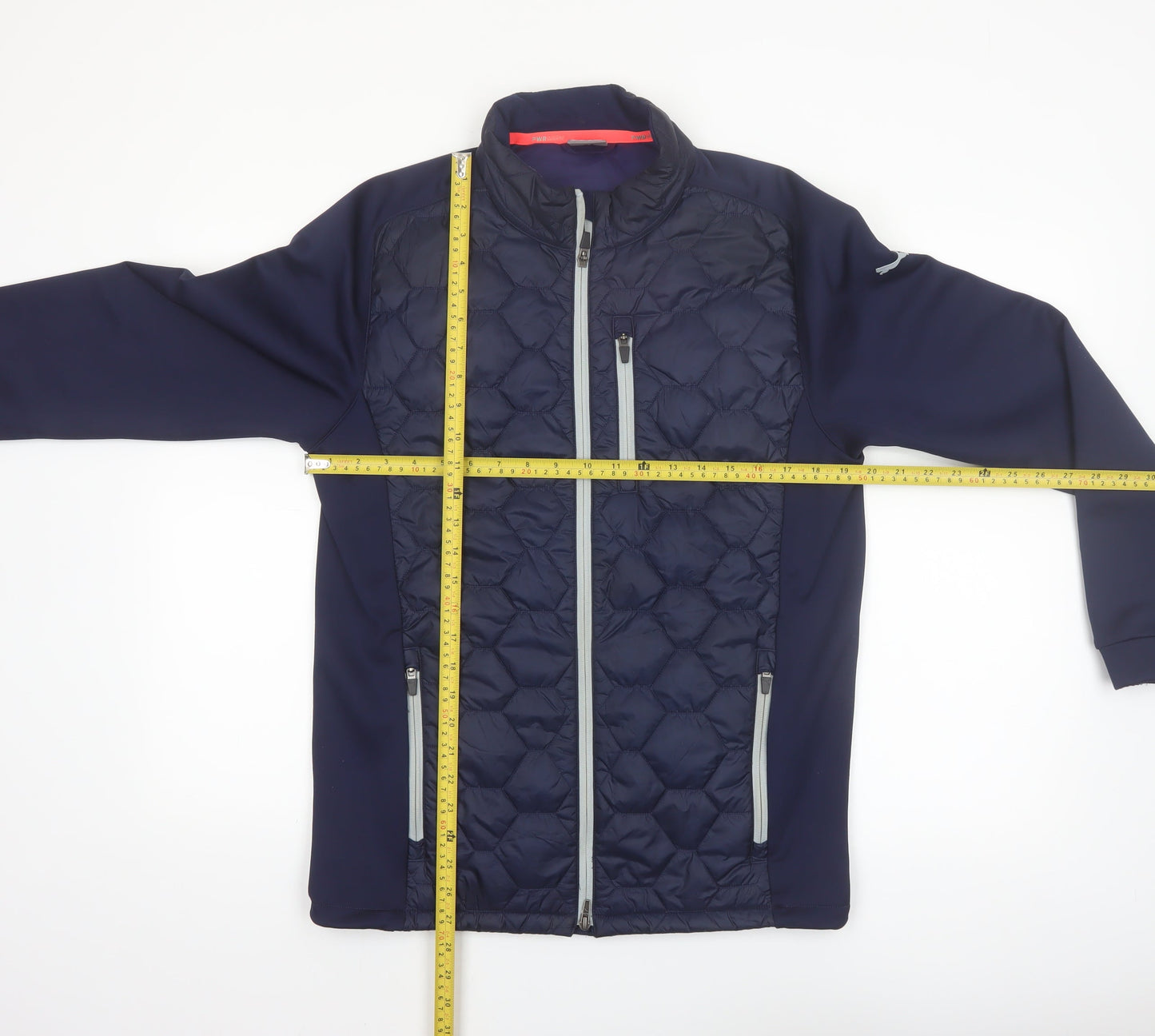 Puma Men’s Blue Softshell Quilted Puffer Jacket Size M