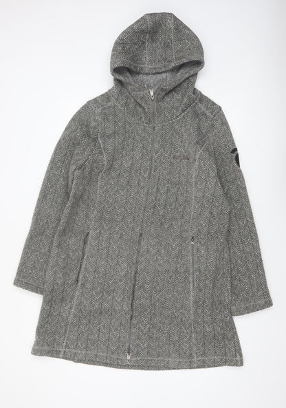 Regatta Womens Grey Hooded Mid-Length Full Zip Fleece Jacket UK 20