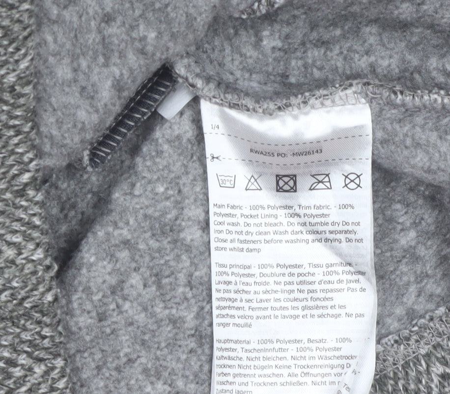 Regatta Womens Grey Hooded Mid-Length Full Zip Fleece Jacket UK 20