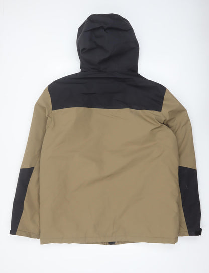 Primark Men's Brown Hooded Parka Jacket L Waterproof Thermal