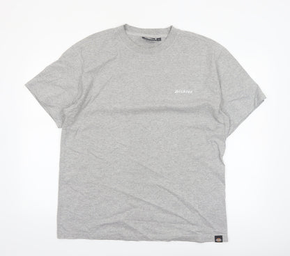Dickies Men's Grey Crew Neck Short Sleeve T-Shirt Size L