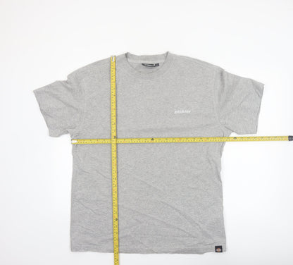 Dickies Men's Grey Crew Neck Short Sleeve T-Shirt Size L