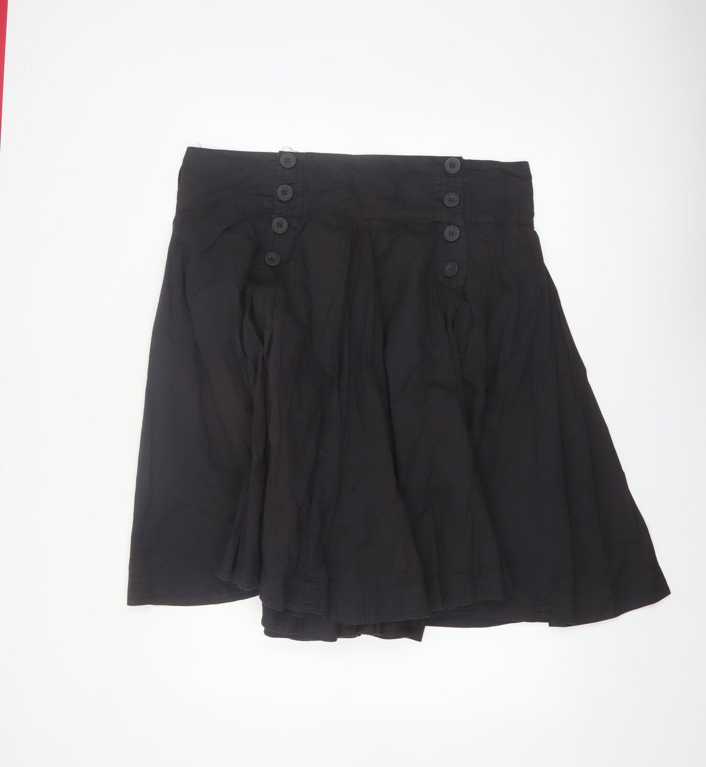 Betty Jackson Black Women's Size 18 A-Line Knee Length Cotton Skirt