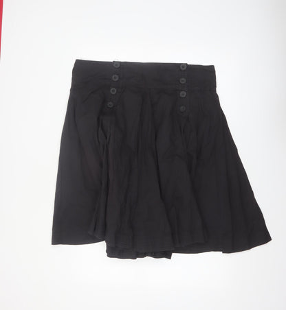 Betty Jackson Black Women's Size 18 A-Line Knee Length Cotton Skirt
