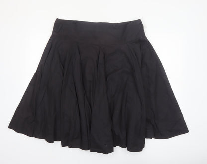 Betty Jackson Black Women's Size 18 A-Line Knee Length Cotton Skirt