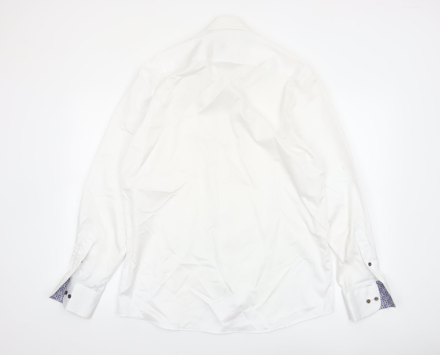 Eterna 1863 Men's White Modern Fit Long Sleeve Cotton Shirt 16in