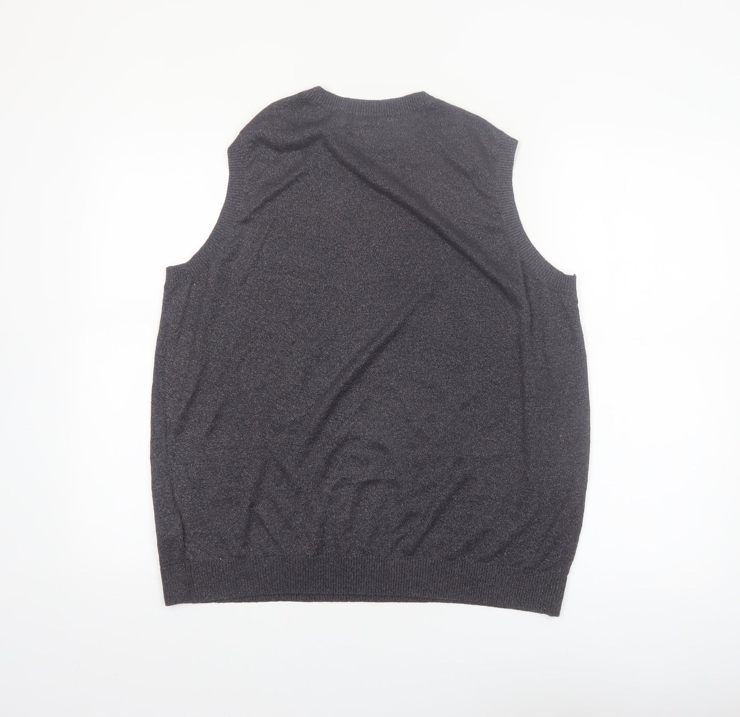 Marks and Spencer Women's Grey Sleeveless Knit Vest Jumper L