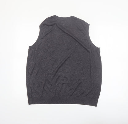 Marks and Spencer Women's Grey Sleeveless Knit Vest Jumper L