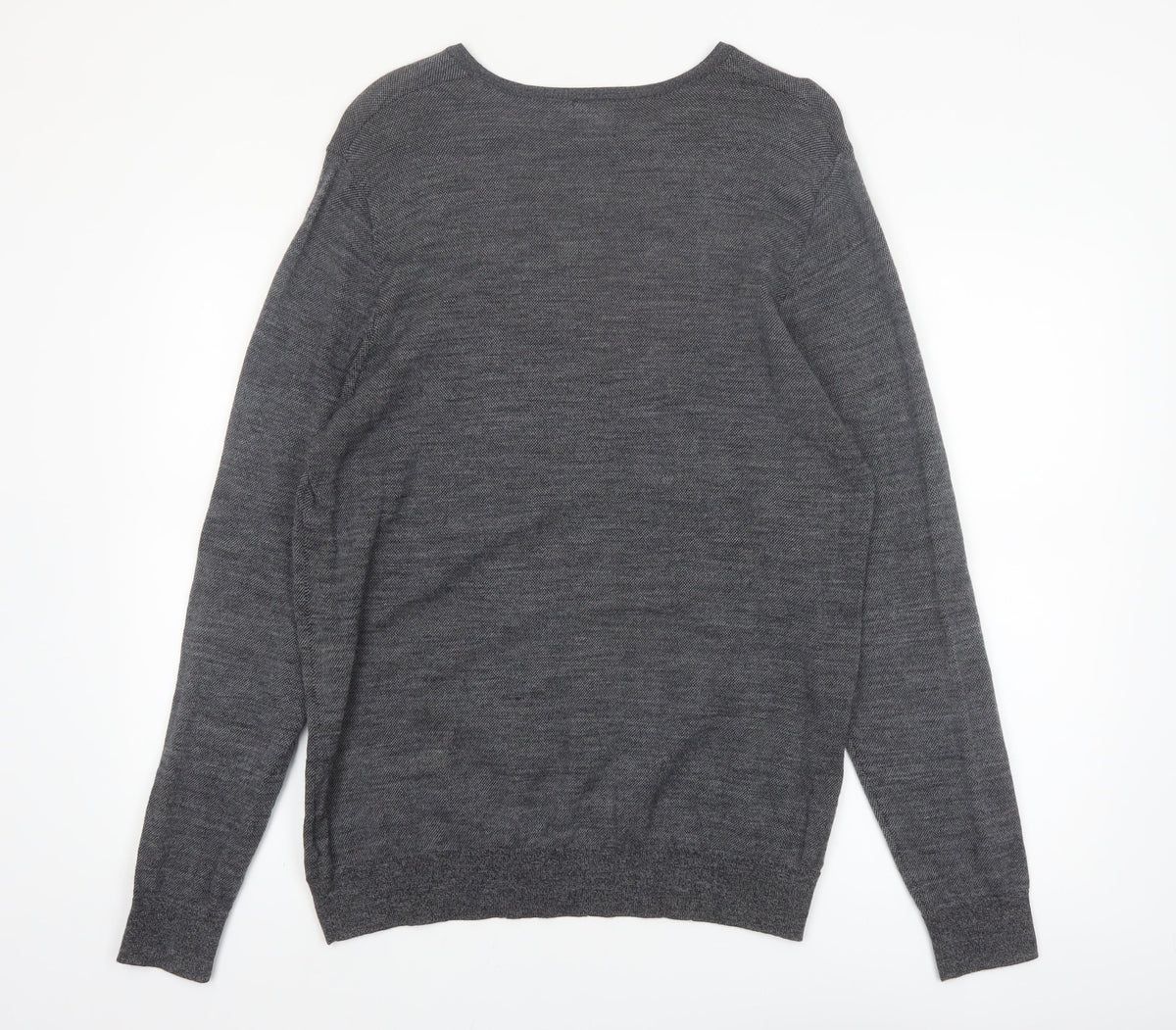 Linea Men's Grey Merino Wool Crew Neck Jumper XL