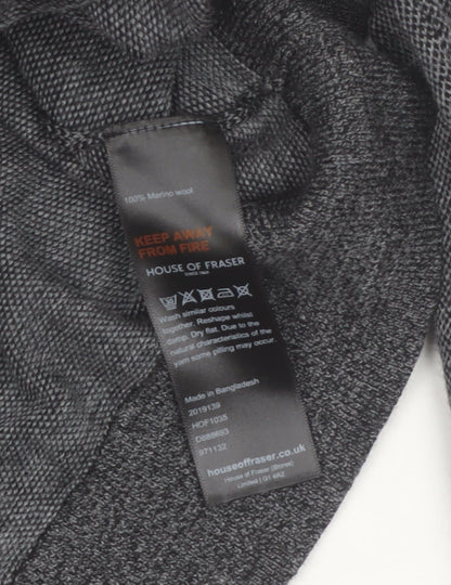 Linea Men's Grey Merino Wool Crew Neck Jumper XL