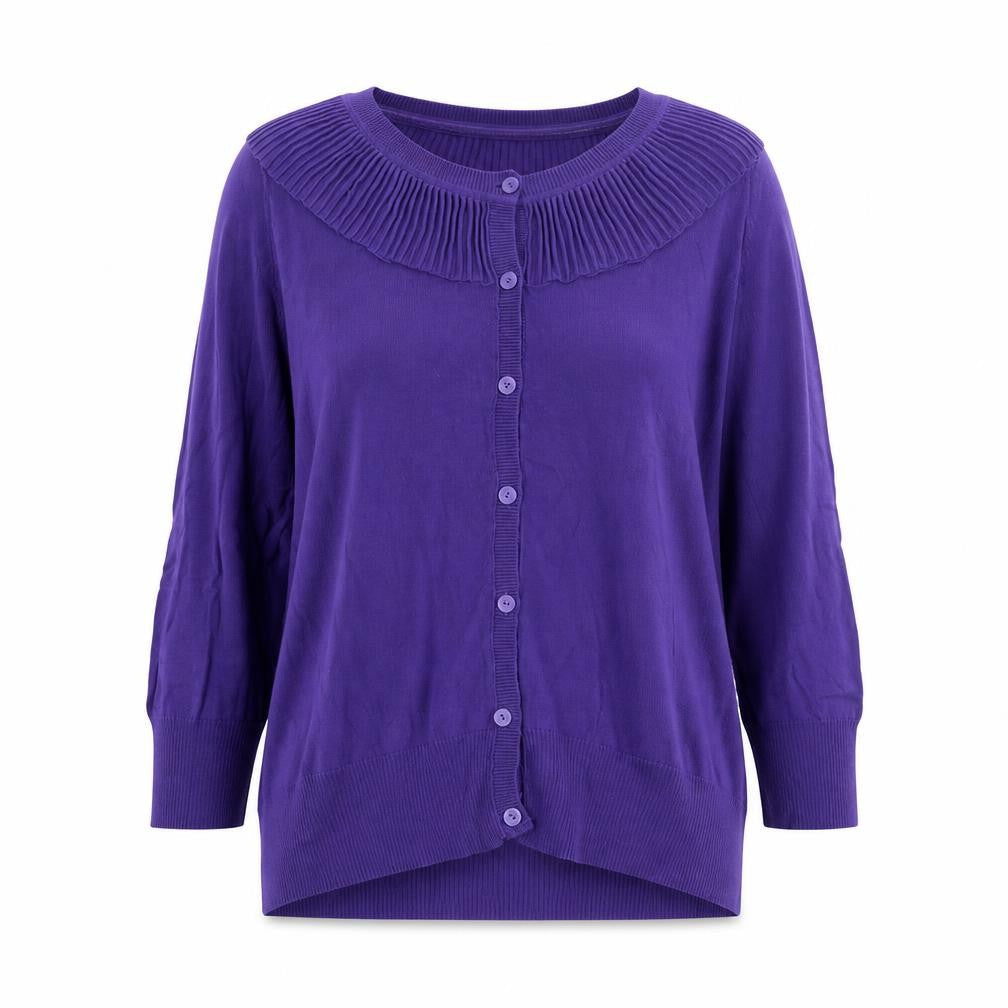 Rule The Water Women’s Purple Cotton Button Cardigan Size 16