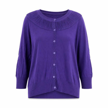 Rule The Water Women’s Purple Cotton Button Cardigan Size 16